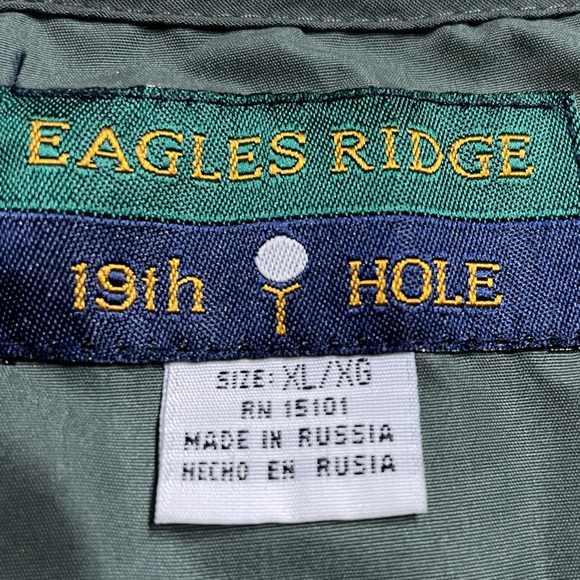 Eagles Ridge Mens XL (like 2XL) 1/4 Snap Green Polyester Golf Vest Pullover - Picture 5 of 9